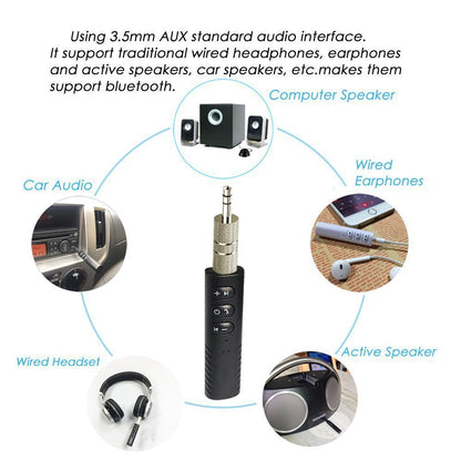 Wireless Bluetooth V4.1 Receiver Transmitter Adapter 3.5mm Jack for Car Music Audio Aux Receiver