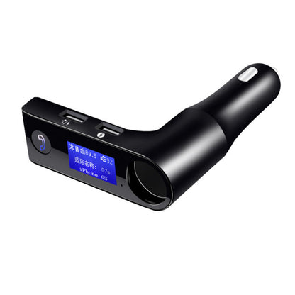 G7S Car Bluetooth Kit FM Transmitter MP3 Player Dual USB Car Charger with Cigarette Lighter Port