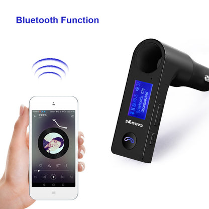 G7S Car Bluetooth Kit FM Transmitter MP3 Player Dual USB Car Charger with Cigarette Lighter Port