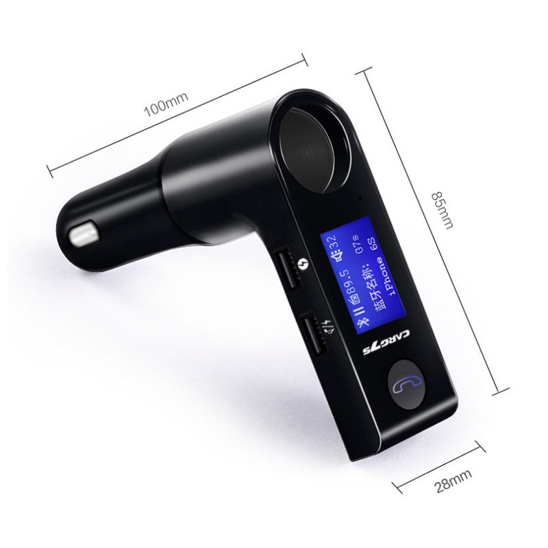 G7S Car Bluetooth Kit FM Transmitter MP3 Player Dual USB Car Charger with Cigarette Lighter Port