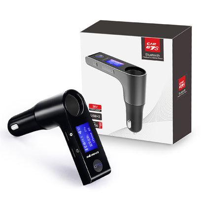 G7S Car Bluetooth Kit FM Transmitter MP3 Player Dual USB Car Charger with Cigarette Lighter Port