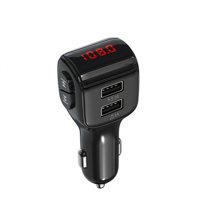 Dual USB Handsfree Car FM Transmitter Bluetooth 5.0 Wireless U Disk MP3 Player