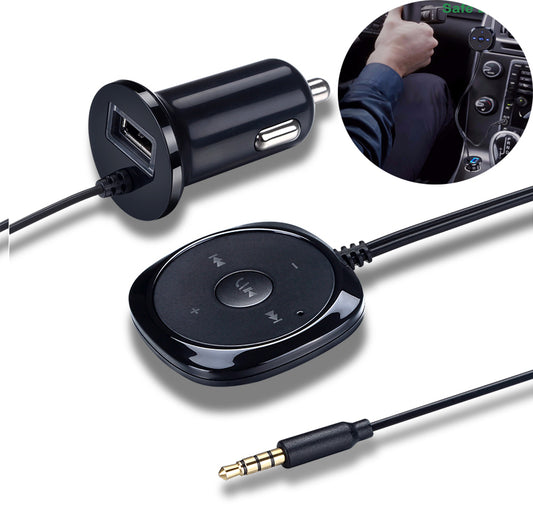 BC20 Bluetooth Car Kit  Bluetooth Car Receiver3.5mm Audio Receiver Car Handsfree MP3