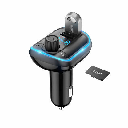 Bluetooth Hands-free Car Kit MP3 Player FM Transmitter USB Charger with Breathing Light