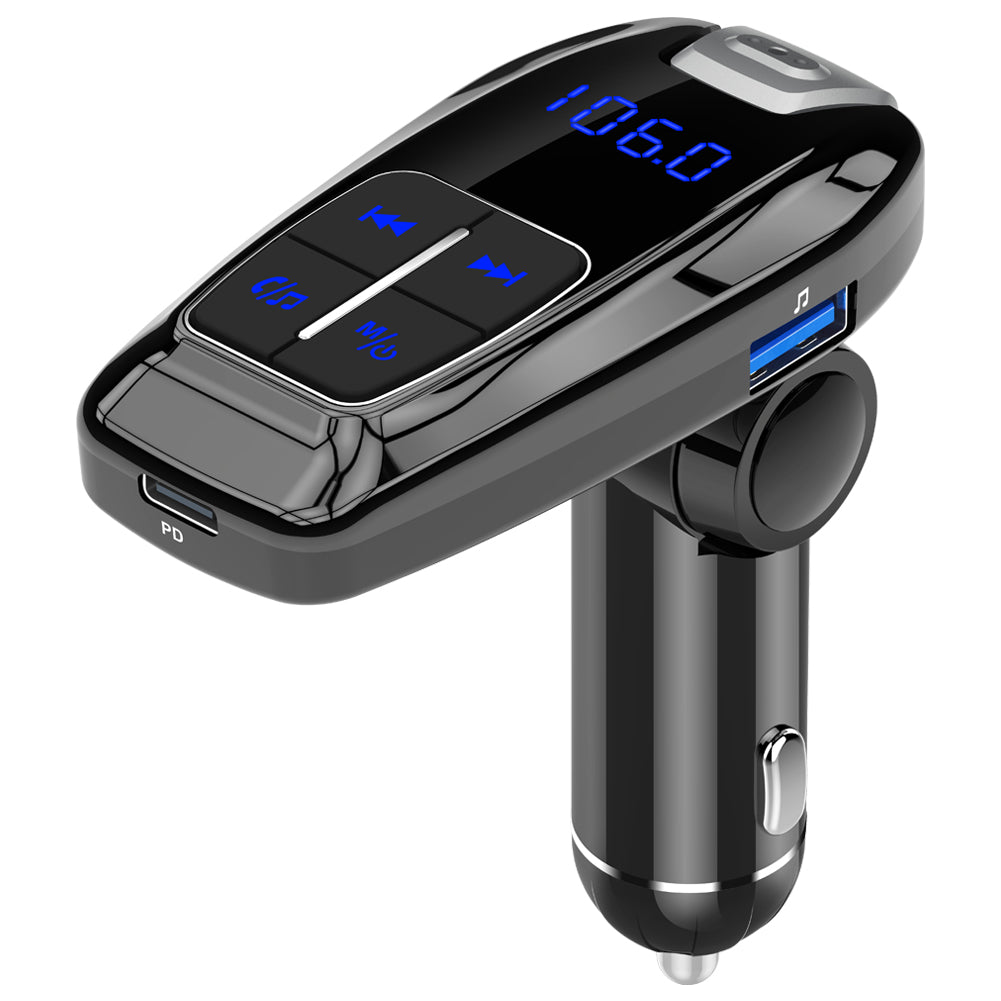 JEDX-BC59 Bluetooth Wireless Car FM Transmitter Mp3 Player PD 3.0 18W USB Phone Charger