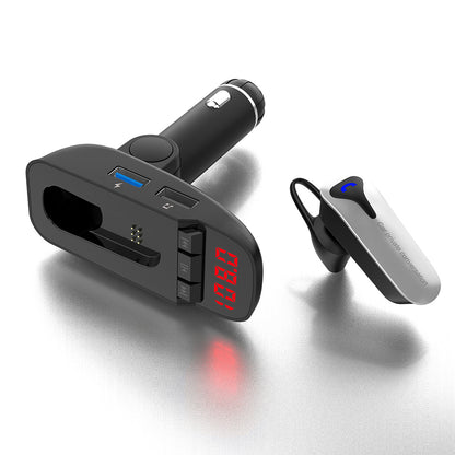 JEDX-ER9 2-in-1 Car Bluetooth Headset Car MP3 Player FM Transmitter