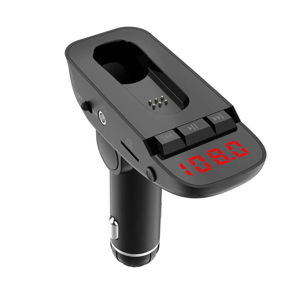 JEDX-ER9 2-in-1 Car Bluetooth Headset Car MP3 Player FM Transmitter