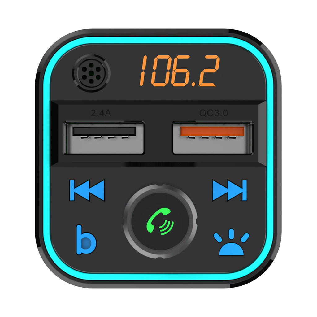 Car Kit Bluetooth MP3 Player Hands-free Call FM Transmitter Digital Display Dual USB Charger