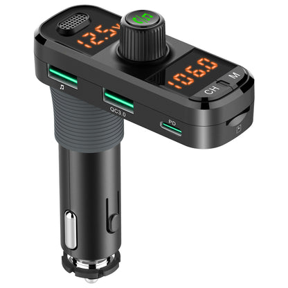 BC70 Car MP3 Bluetooth Hands-free FM Transmitter Radio Music Player Dual USB QC3.0+PD Charger