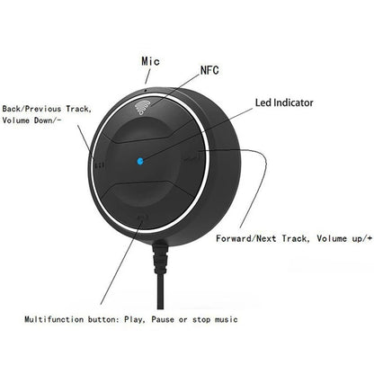 JRBC01 Bluetooth 4.0 Music Player Hands-free Car Kit USB Charger with NFC Function