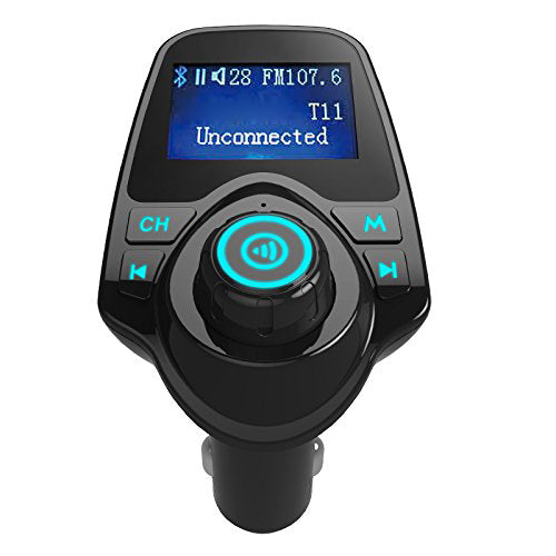 T11 Bluetooth Car Kit MP3 Music Player Adapter FM Transmitter Dual USB Charger Support U-disk/TF/AUX (CE/FCC/RoHS)