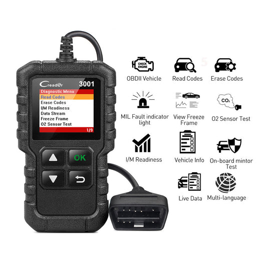 CR3001 EOBD OBD2 OBDII 1.77 inch Screen Car Code Reader Diagnostic Tool Engine Error Scanner