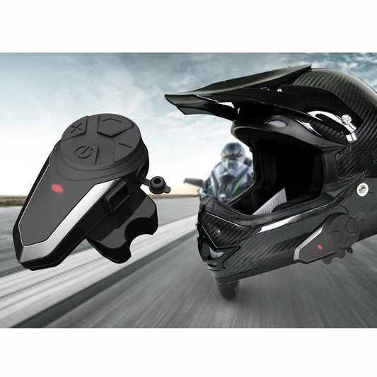 BT-S3 Waterproof IPX6 Motorcycle Helmet Bluetooth Headphone 1000m Interphone Hands-free Call Headset with FM Function