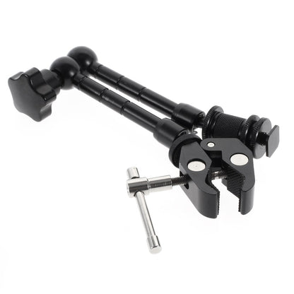 11 inches Magic Friction Arm + Super Clamp Claws Clip + Adapter for Camera Camcorder / LCD / LED light / DSLR Rig