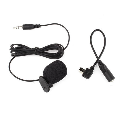 Mini USB Microphone with Clip + Mic Adapter for GoPro Hero 4/3+/3