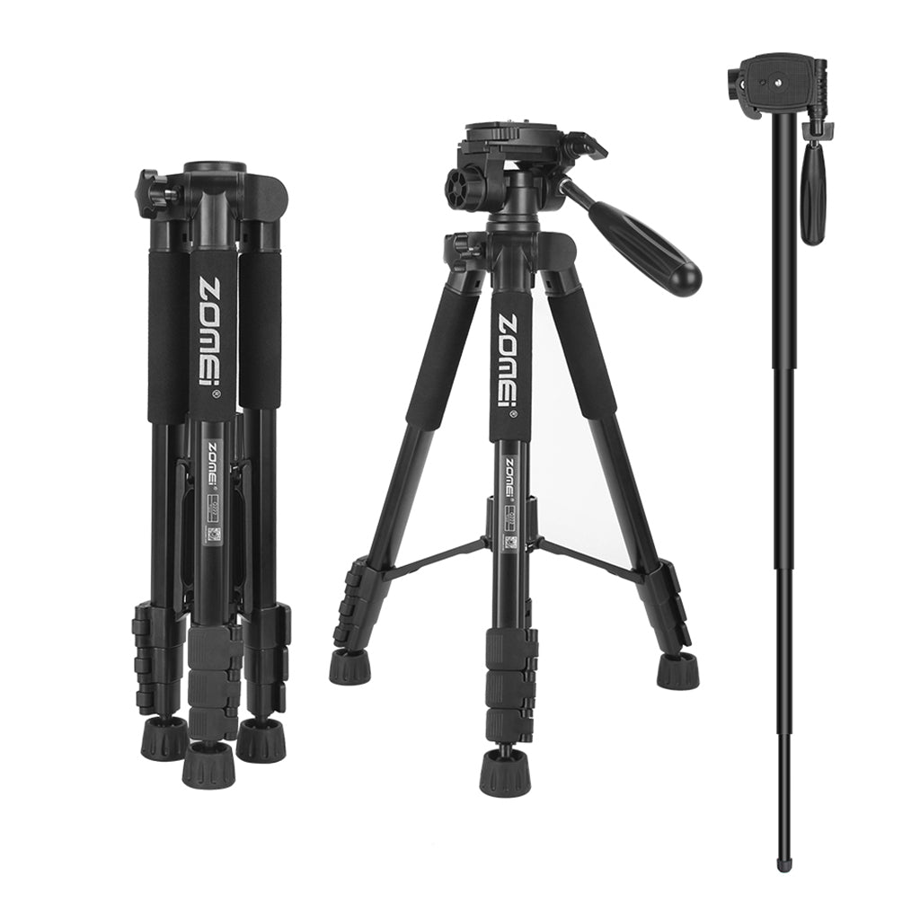 ZOMEI Q222 Pro Aluminum Tripod Heavy Duty Monopod Travel Stand for Sony DSLR Camera