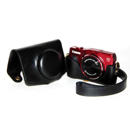 PU Leather Camera Protective Case with Shoulder Strap for Canon SX720/ SX700/ SX730/ SX740 HS