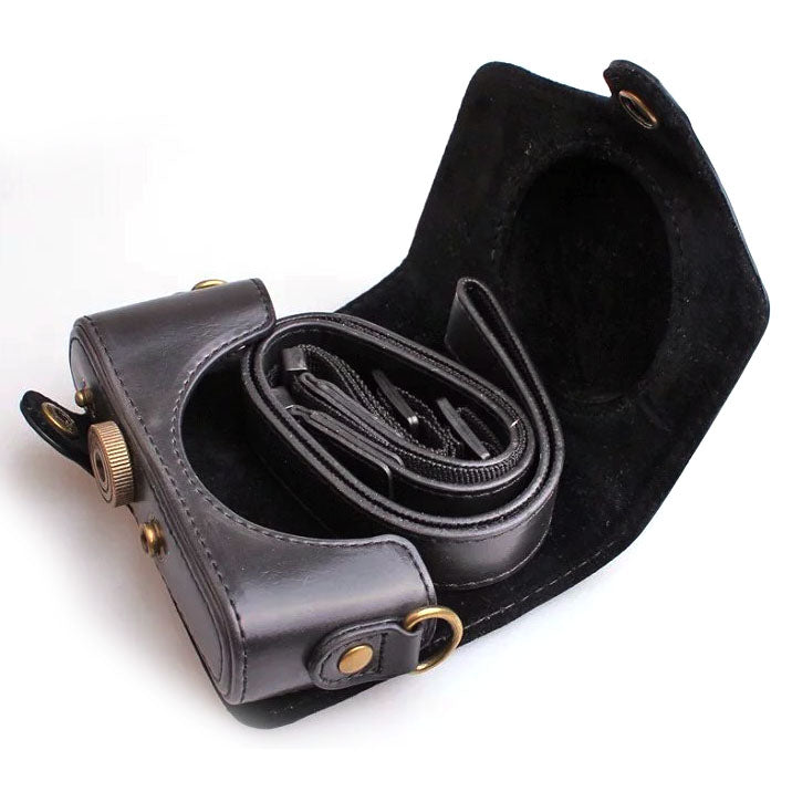 PU Leather Camera Protective Case with Shoulder Strap for Canon SX720/ SX700/ SX730/ SX740 HS