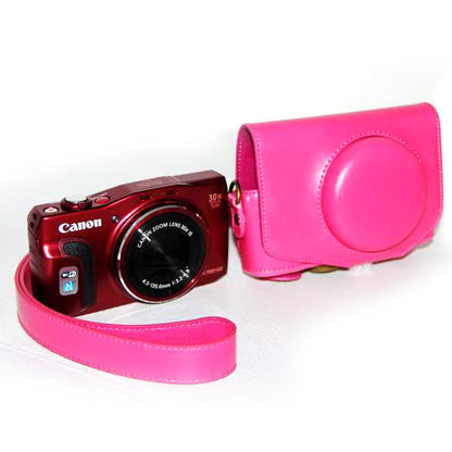 PU Leather Camera Protective Case with Shoulder Strap for Canon SX720/ SX700/ SX730/ SX740 HS