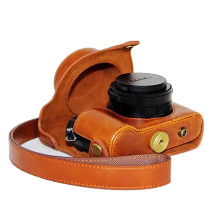 Protective Leather Camera Case Bag with Strap for Panasonic LX100