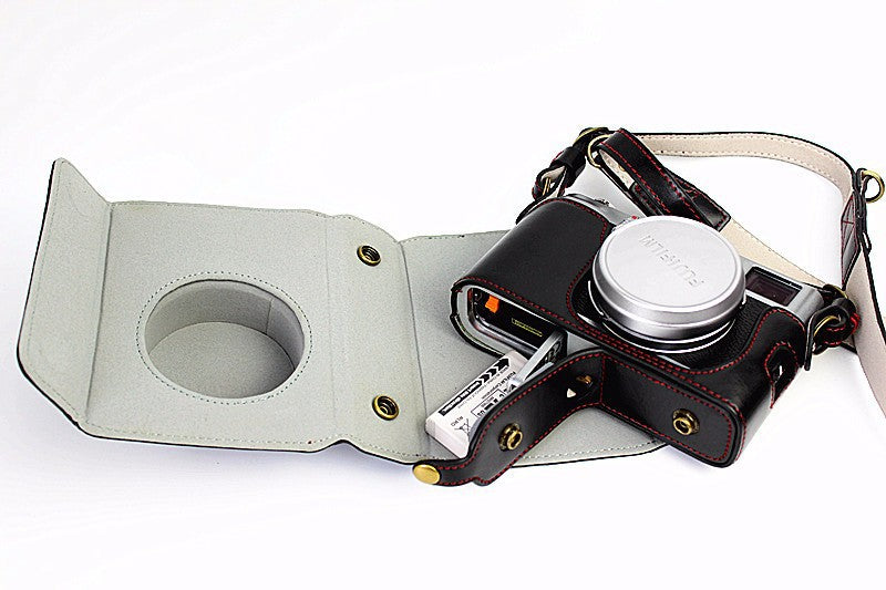 Protective Leather Camera Case Bag with Shoulder Strap for Fujifilm X100/X100S/X100M/X100T