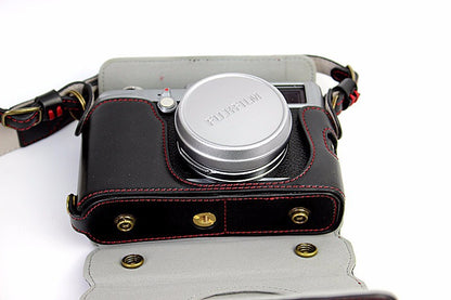 Protective Leather Camera Case Bag with Shoulder Strap for Fujifilm X100/X100S/X100M/X100T