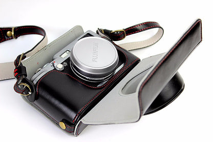 Protective Leather Camera Case Bag with Shoulder Strap for Fujifilm X100/X100S/X100M/X100T