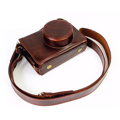 Protective Leather Camera Case Bag with Shoulder Strap for Fujifilm X100/X100S/X100M/X100T