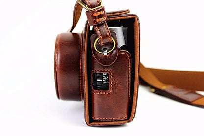 Protective Leather Camera Case Bag with Shoulder Strap for Fujifilm X100/X100S/X100M/X100T