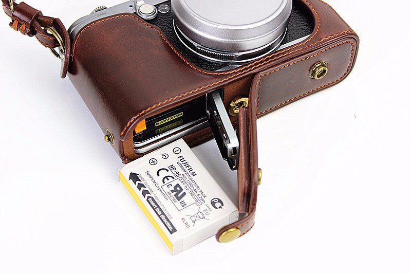 Protective Leather Camera Case Bag with Shoulder Strap for Fujifilm X100/X100S/X100M/X100T