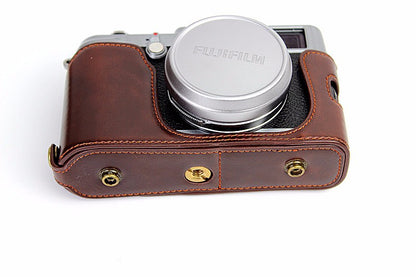 Protective Leather Camera Case Bag with Shoulder Strap for Fujifilm X100/X100S/X100M/X100T