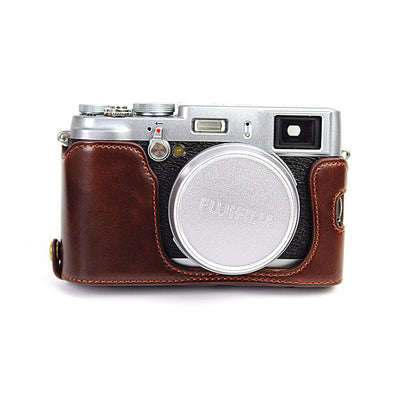 Protective Leather Camera Case Bag with Shoulder Strap for Fujifilm X100/X100S/X100M/X100T