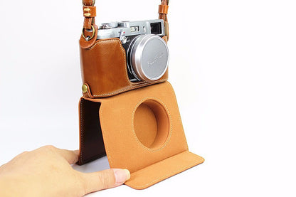 Protective Leather Camera Case Bag with Shoulder Strap for Fujifilm X100/X100S/X100M/X100T