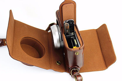 Protective Leather Camera Case Bag with Shoulder Strap for Fujifilm X100/X100S/X100M/X100T