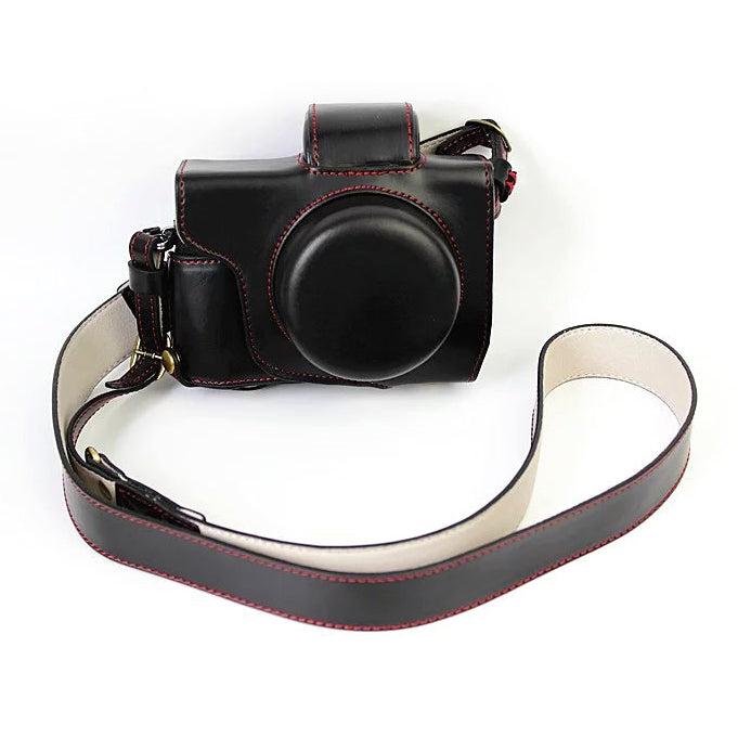 PU Leather Camera Protective Case + Strap for Olympus EM10/EM10II Digital Camera