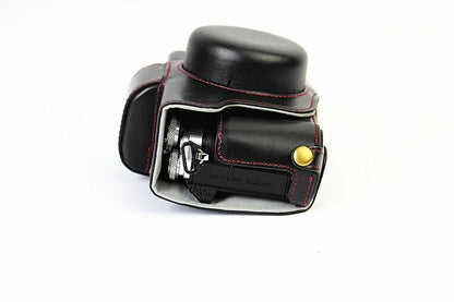 PU Leather Camera Protective Case + Strap for Olympus EM10/EM10II Digital Camera