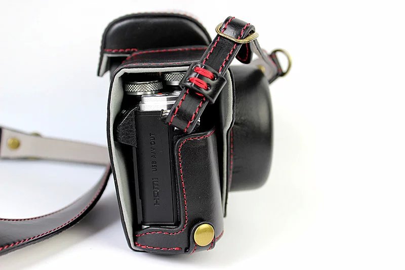 PU Leather Camera Protective Case + Strap for Olympus EM10/EM10II Digital Camera