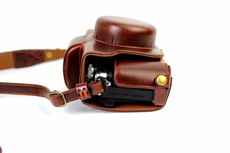 PU Leather Camera Protective Case + Strap for Olympus EM10/EM10II Digital Camera