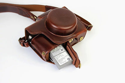 PU Leather Camera Protective Case + Strap for Olympus EM10/EM10II Digital Camera