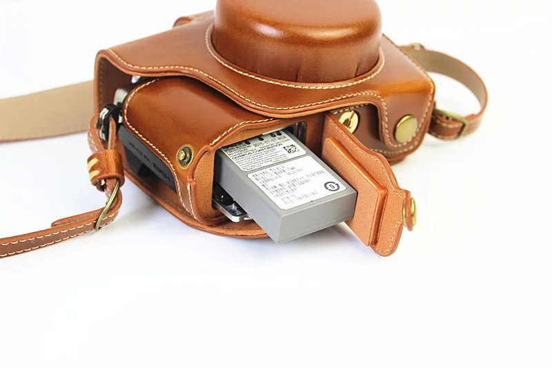 PU Leather Camera Protective Case + Strap for Olympus EM10/EM10II Digital Camera