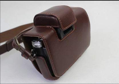 Genuine Cowhide Leather Camera Protection Cover Bag for Olympus OMD E-M10III