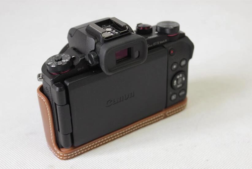 PU Leather Half Camera Case Bag for Canon Powershot G1XIII