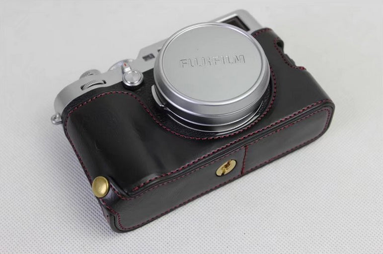 PU Leather Half Camera Protection Cover for Fujifilm X100F