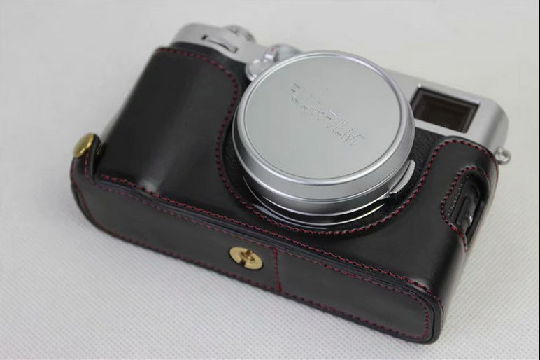 PU Leather Half Camera Protection Cover for Fujifilm X100F