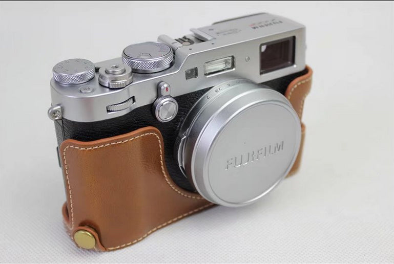 PU Leather Half Camera Protection Cover for Fujifilm X100F