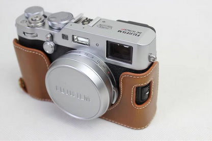 PU Leather Half Camera Protection Cover for Fujifilm X100F