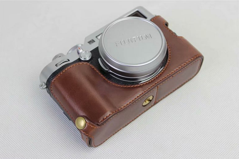 PU Leather Half Camera Protection Cover for Fujifilm X100F