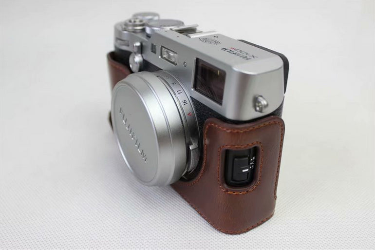 PU Leather Half Camera Protection Cover for Fujifilm X100F