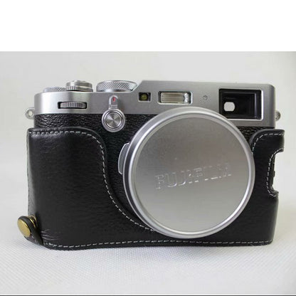 Genuine Leather Half Camera Protective Cover Shell for Fujifilm X100F