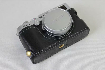 Genuine Leather Half Camera Protective Cover Shell for Fujifilm X100F